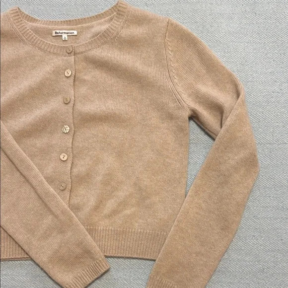 Reformation Women's Tan Small Cashmere Sweater - Picture 2 of 8